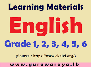 Learning Materials :  English (Grade 1,2,3,4,5,6)