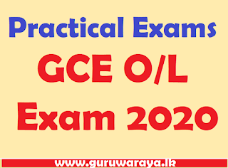 GCE O/L Exam 2020 : Practical Exams