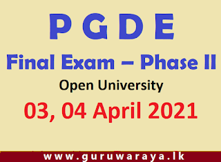 PGDE Final Exam – Phase II Open University