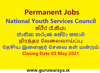 Permanent Jobs : National Youth Services Council