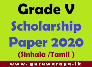 Grade V Scholarship Paper 2020 Download