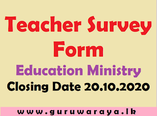 Teacher Survey Form : Education Ministry