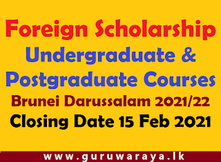Foreign Scholarship (Undergraduate & Postgraduate Courses)